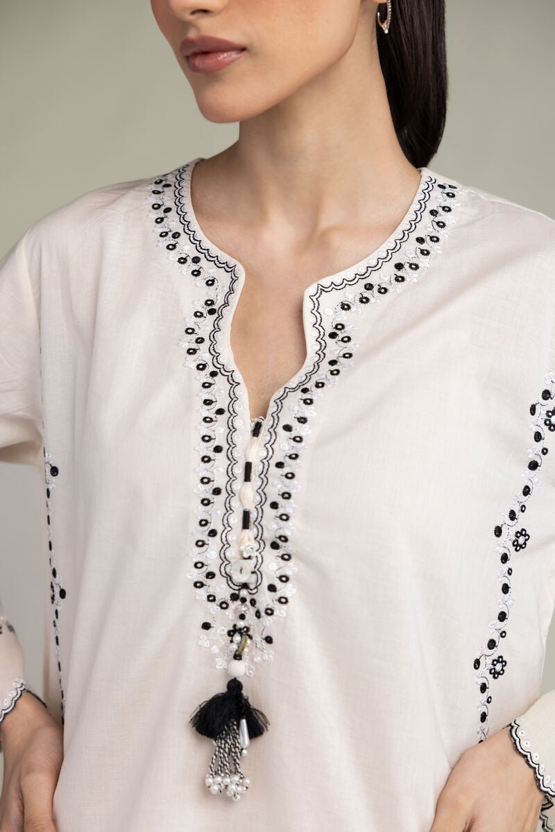 Embroidered | Cambric | Floral Cambric Kurta | USD 45.00