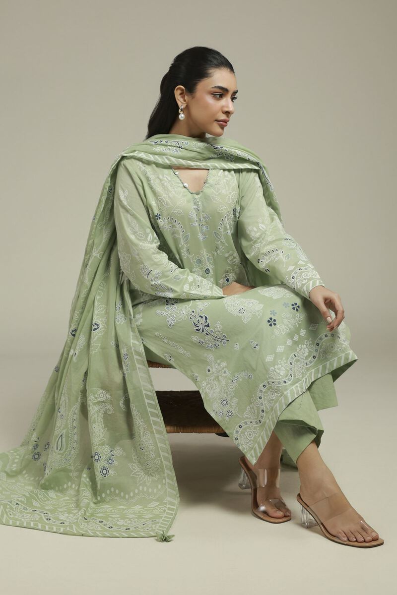 Printed | Cambric | Tailored 3-Piece Set | USD 65.00