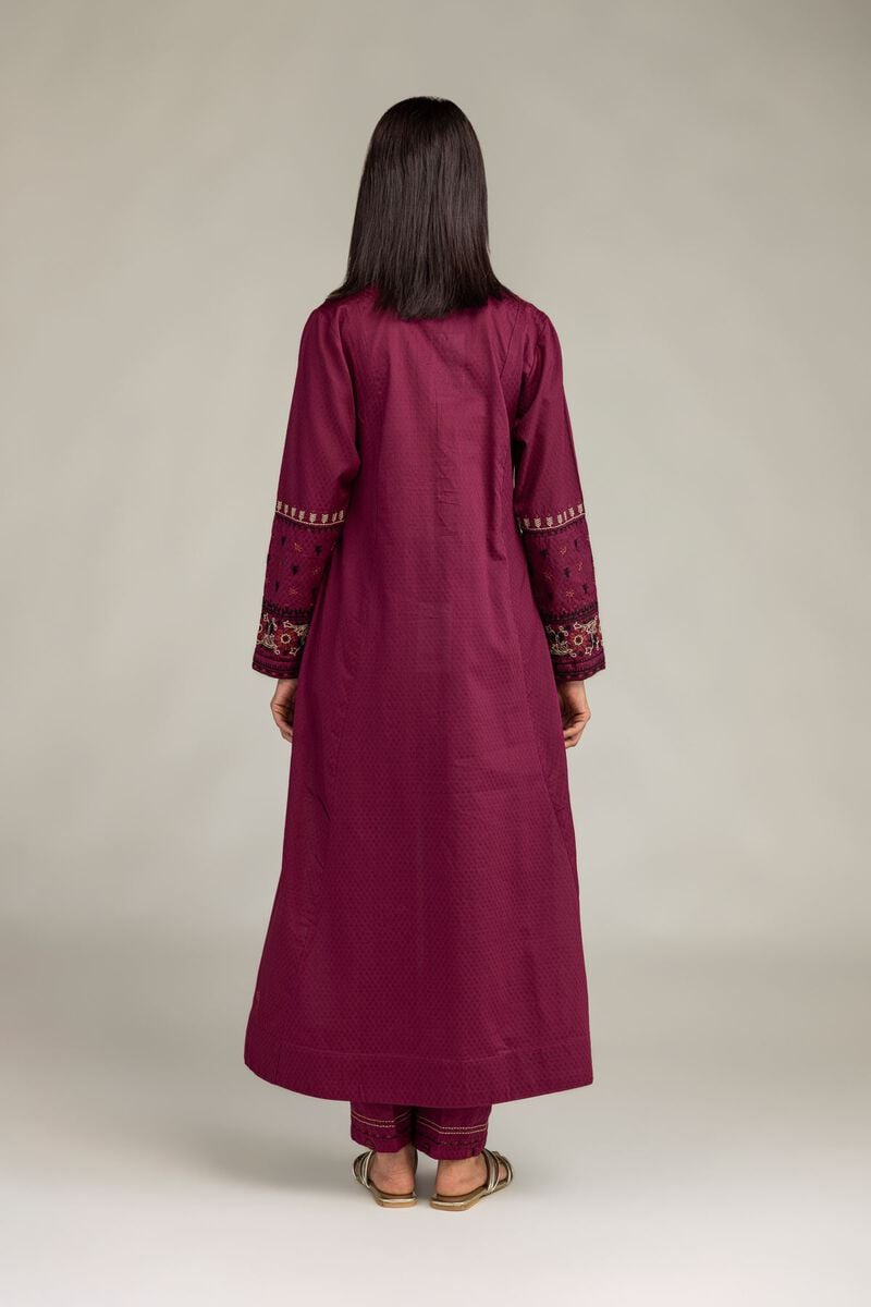 Embroidered | Cotton Dobby | Longline Cotton Kurta | USD 45.00