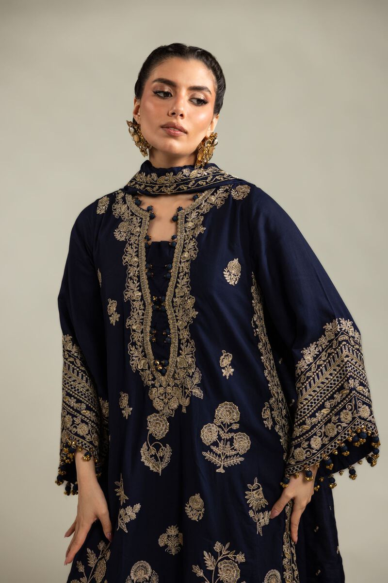 Embroidered | Raw Silk | 3-Piece Co-ord Set | USD 180.00