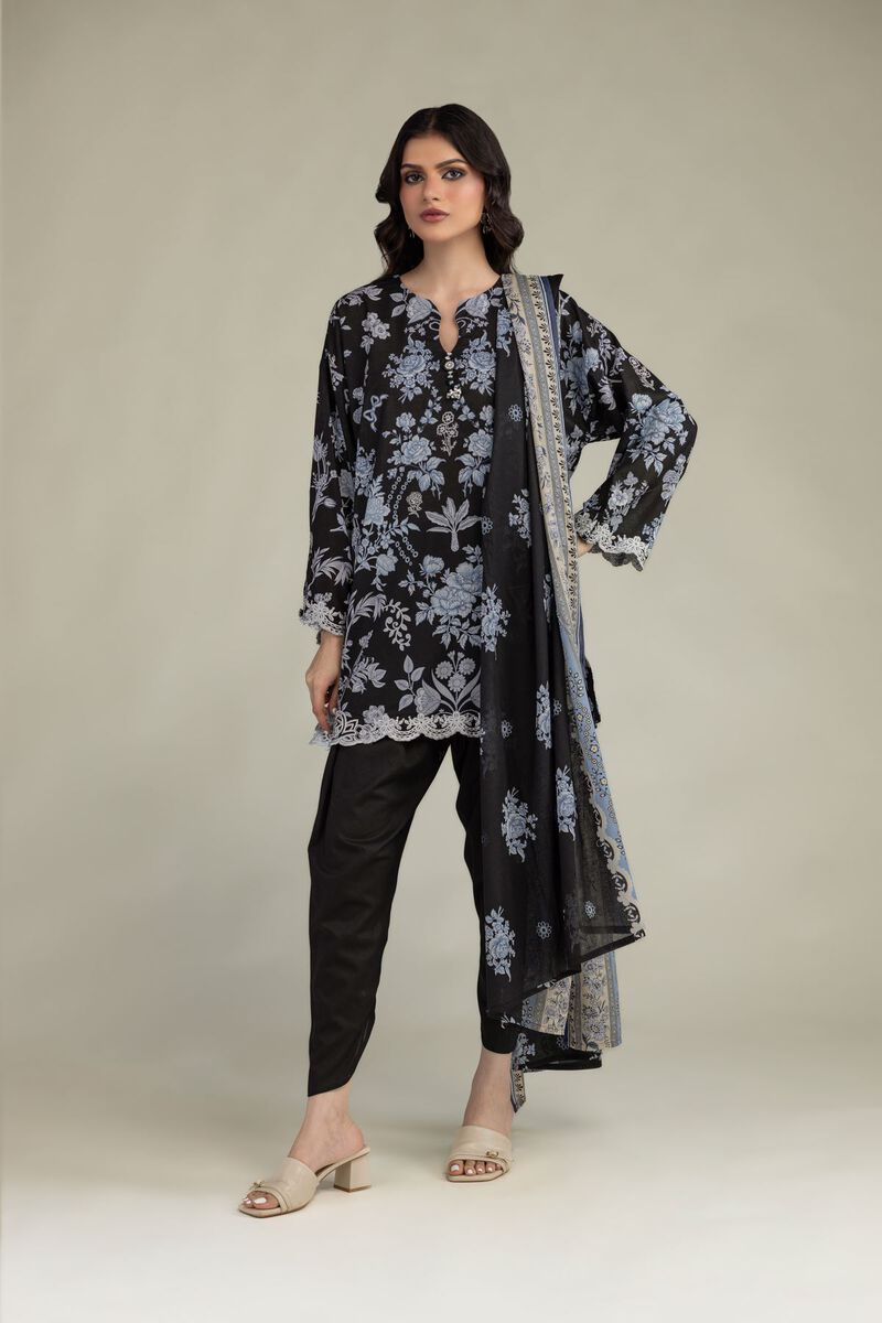 Embroidered | Lawn | Black Lawn Dupatta | USD 25.00