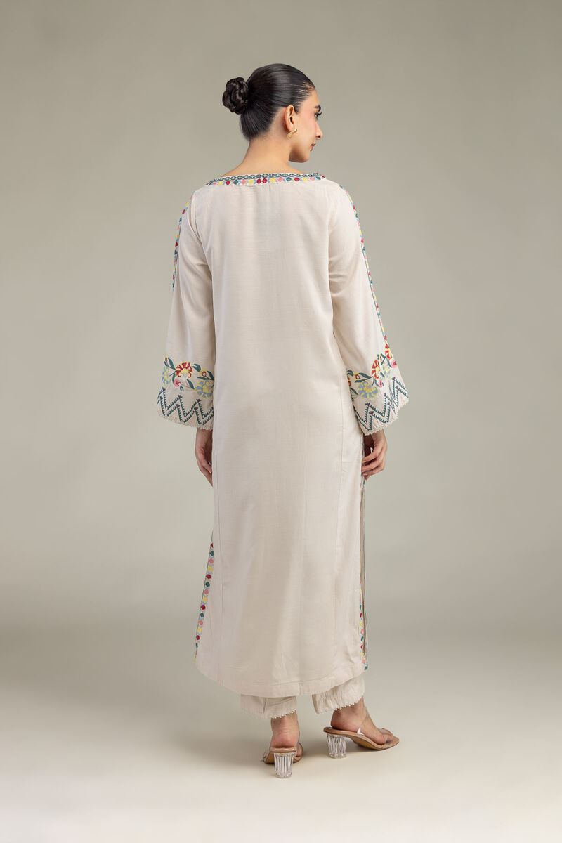 Embroidered | Raw Silk | Floral Silk Kurta | USD 55.00