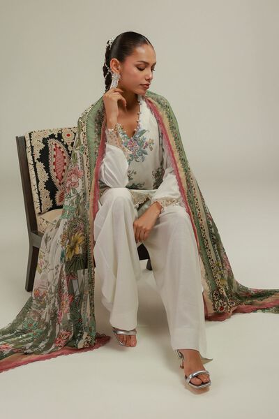 Embroidered | Chiffon | Summer Floral Dupatta | USD 35.00