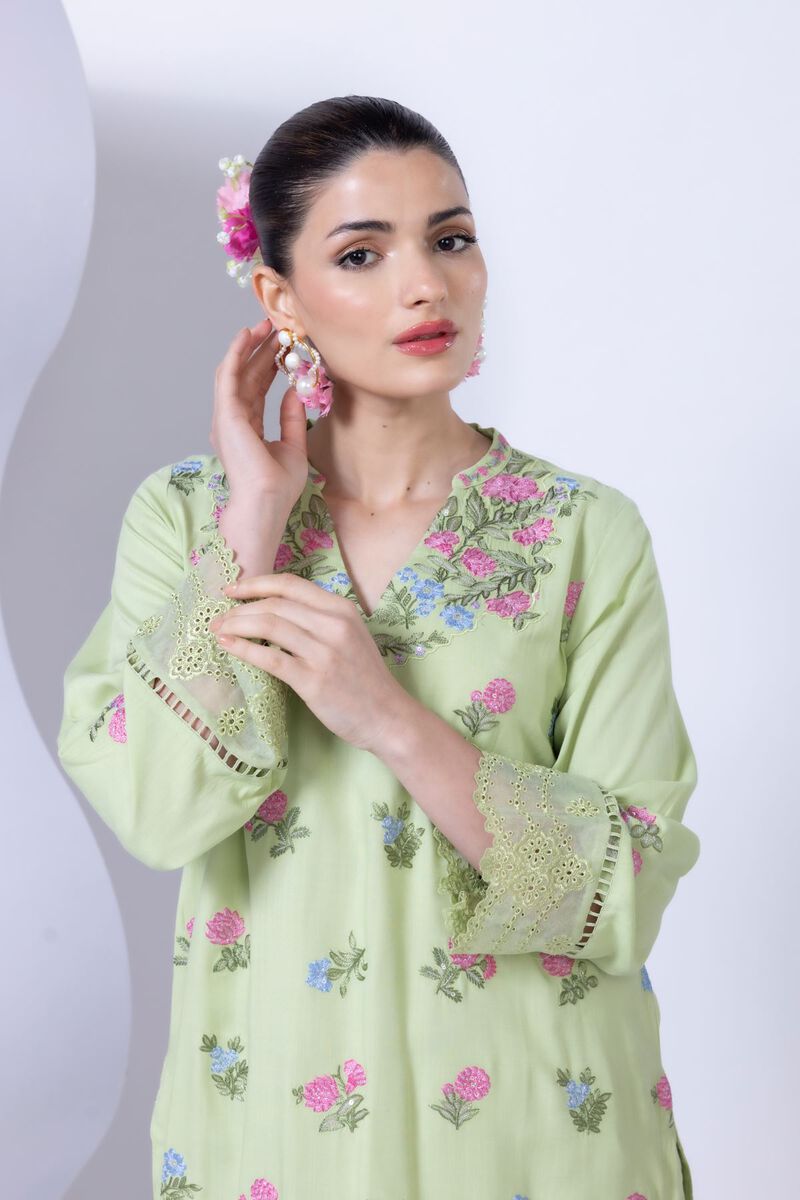 Embroidered | Crosshatch Raw Silk | Kurta | null