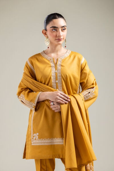 Embroidered | Lawn | Mustard Lawn Dupatta | USD 25.00