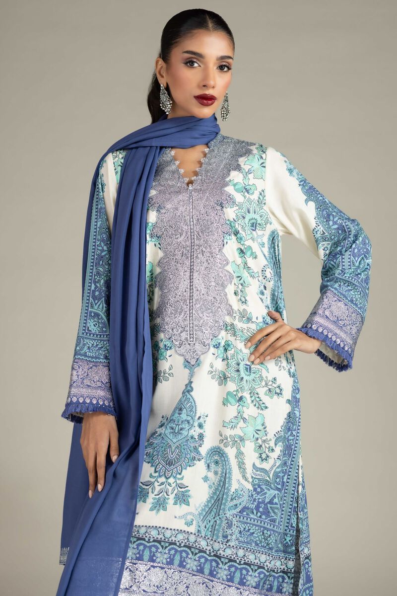 Embroidered | Raw Silk | 3 Piece Co-ord Set | USD 50.00