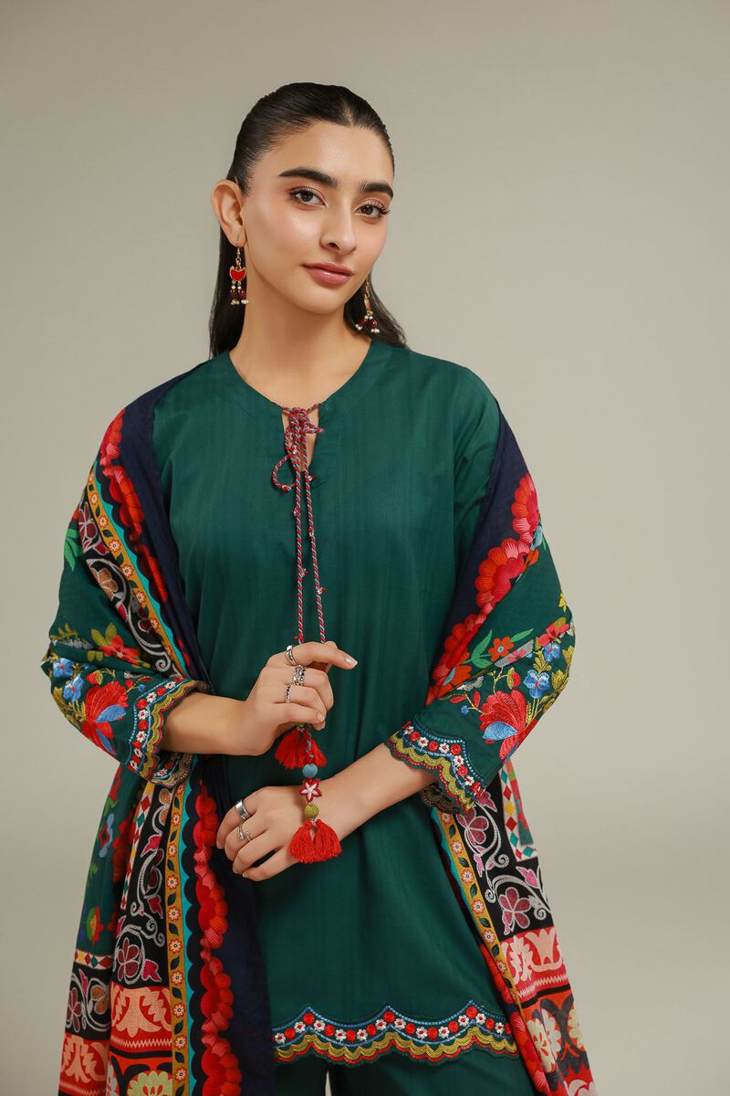 Embroidered | Cotton Net | Dupatta | USD 25.00