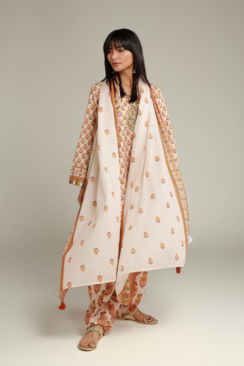 Embroidered | Lawn | Floral Lawn Dupatta | USD 25.00