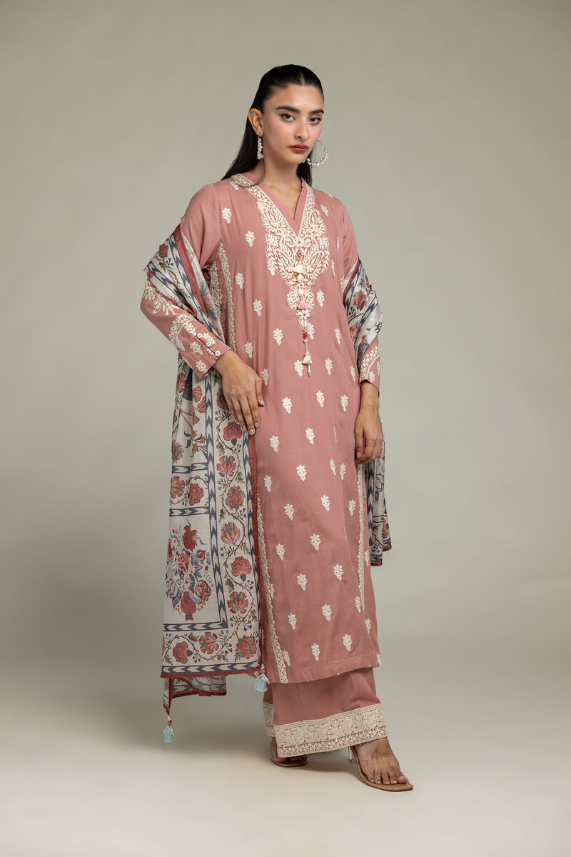Embroidered  | Polyester Silk | Floral Silk Dupatta | USD 30.00