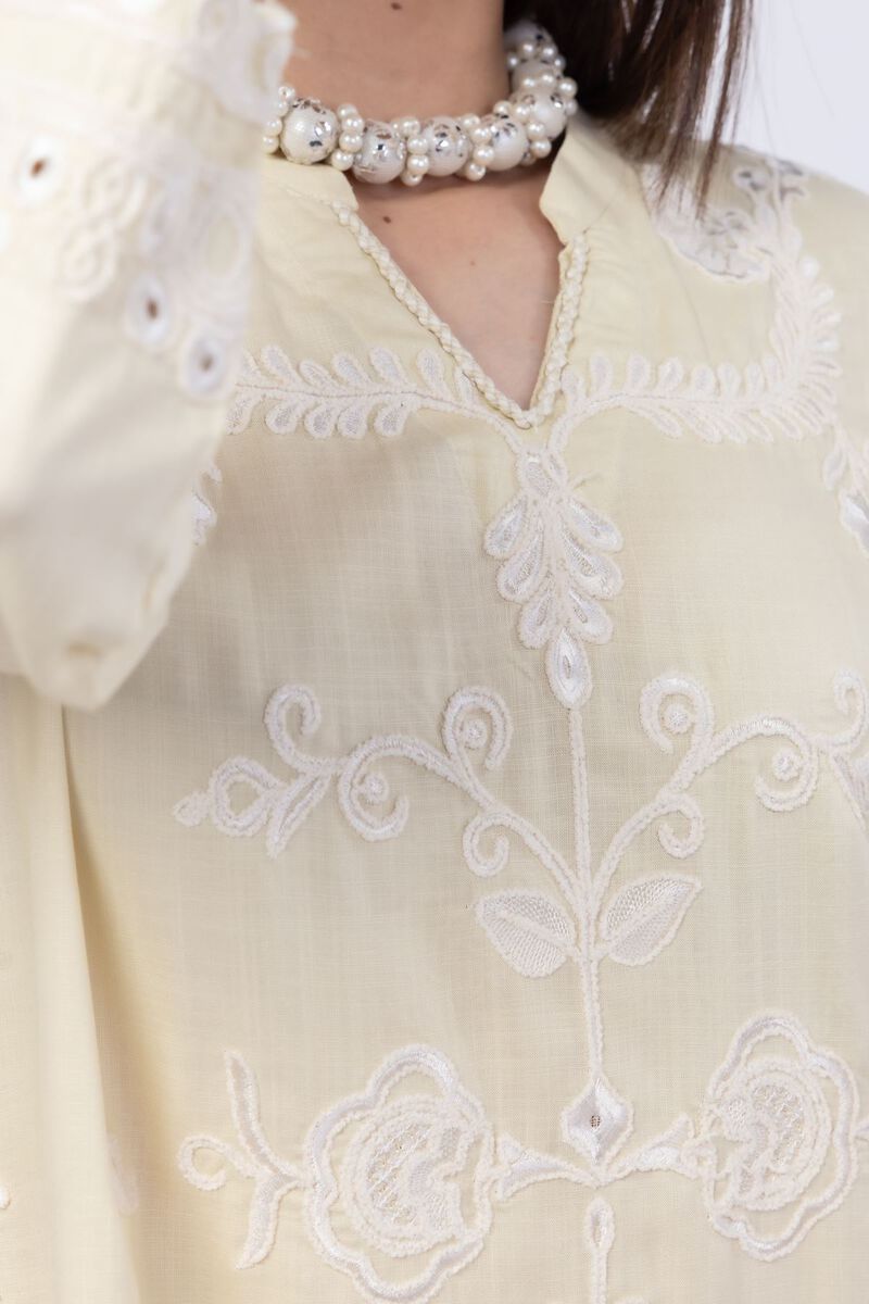 Embroidered | Crosshatch Raw Silk | Kurta | USD 60.00