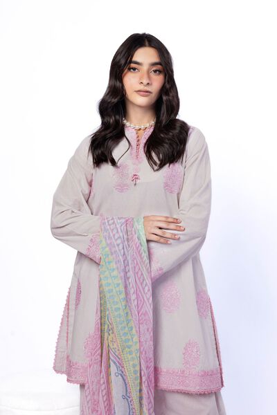 Embroidered | Cotton Dobby | Tailored 3 Piece | USD 75.00