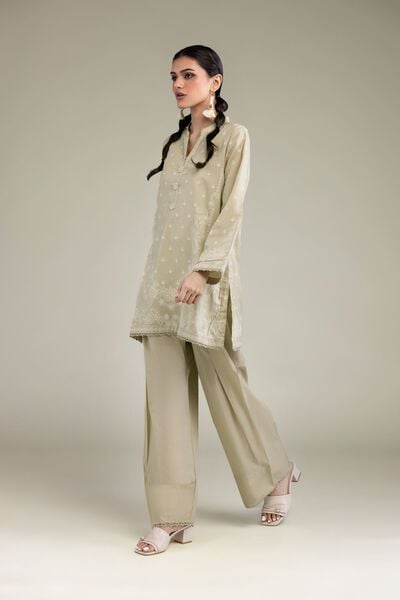 Dyed | Cambric | Solid Beige Shalwar | USD 30.00