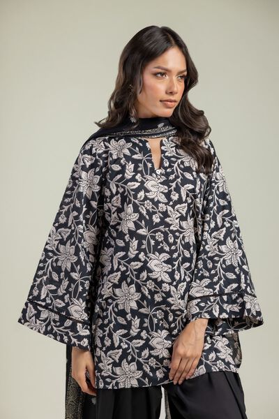Printed | Cambric | Black Cambric Kurta | USD 30.00