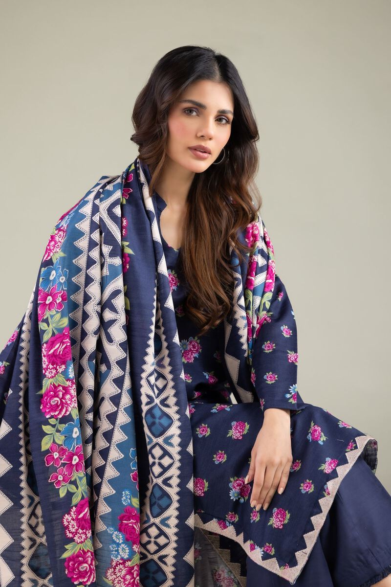 Embroidered | Textured Cotton | Floral Geometric Dupatta | USD 25.00