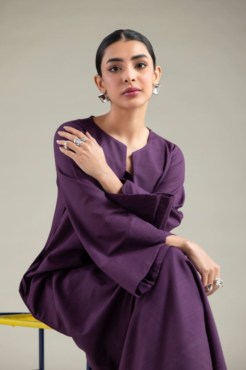 Dyed | Textured Cotton | Long Round-Neck Kurta | USD 35.00