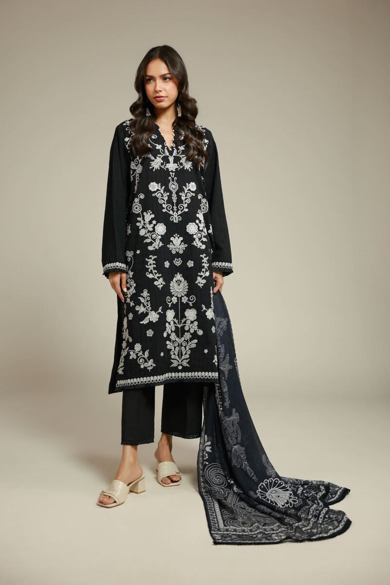 Embroidered | Dobby | 3-Piece Tailored Set | USD 80.00