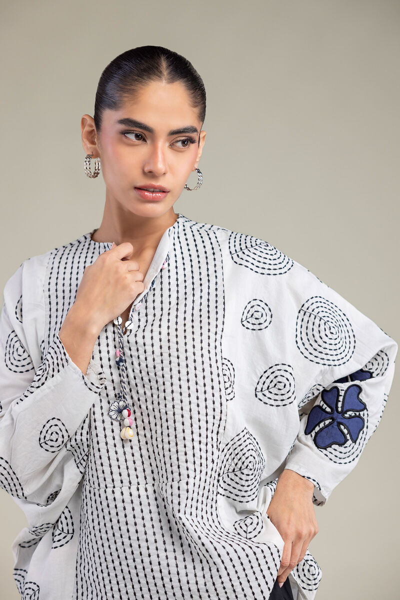 Embroidered | Cambric | White Cambric Shirt | USD 45.00