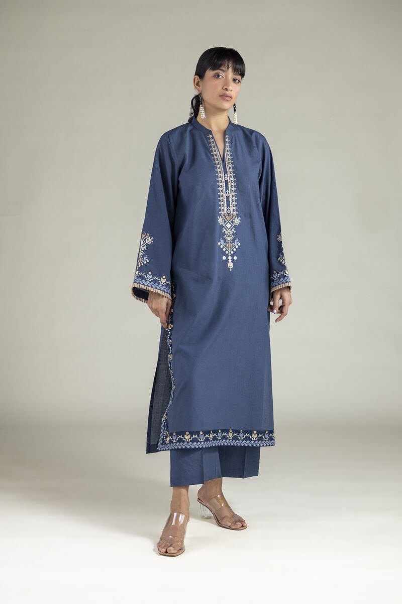 Embroidered | Cambric | Cambric Tailored Set | USD 45.00