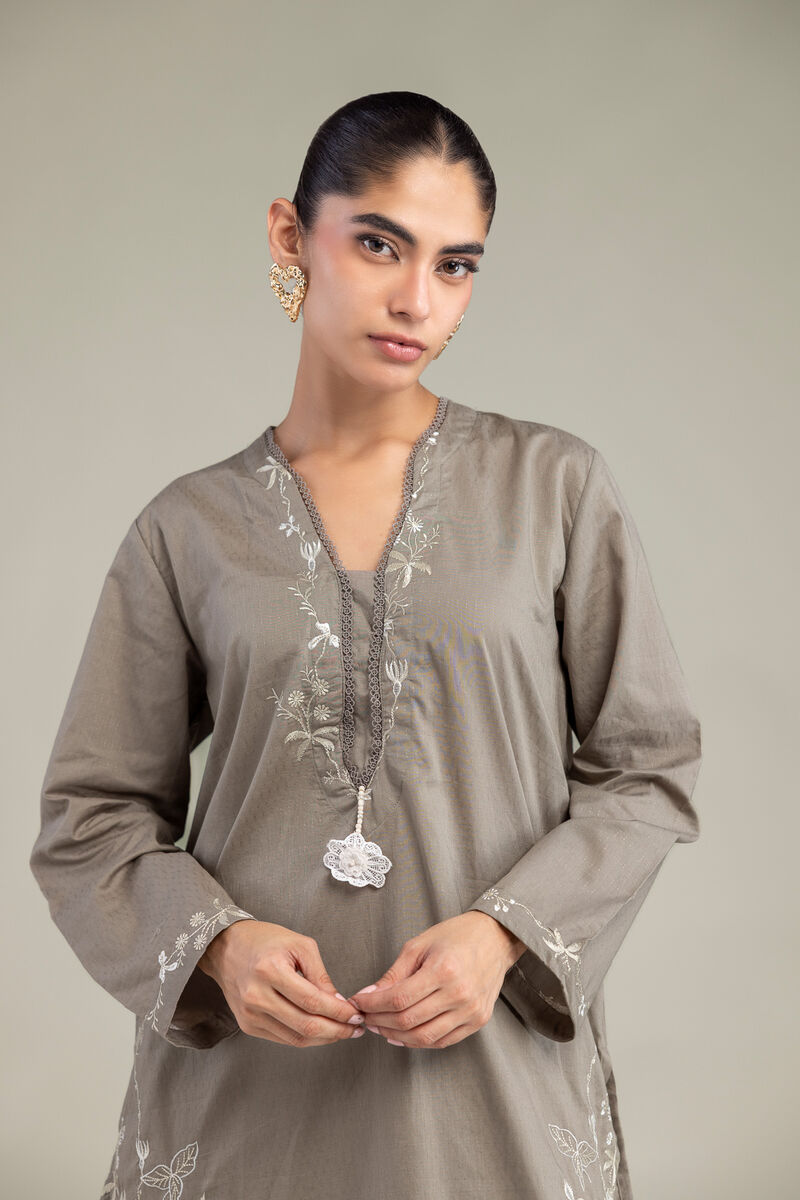 Embroidered | Cotton Dobby | Short Cotton Kurta | USD 40.00
