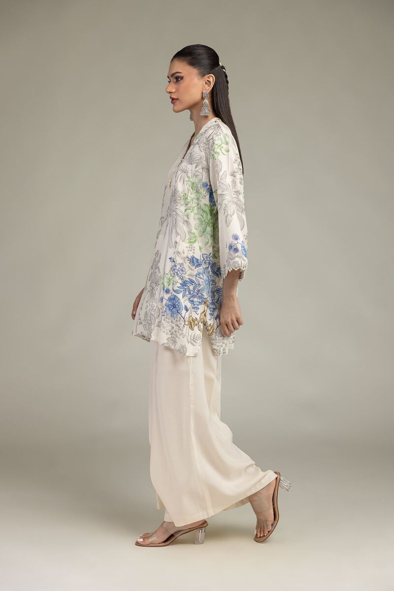 Embroidered | Raw Silk | Raw Silk Pants | USD 40.00
