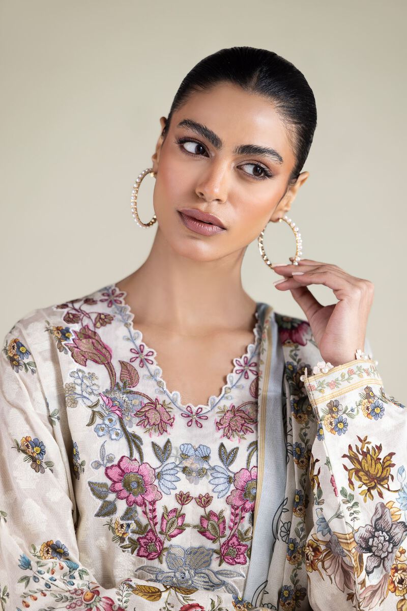 Embroidered | Broshia | Floral Tailored Set | USD 75.00