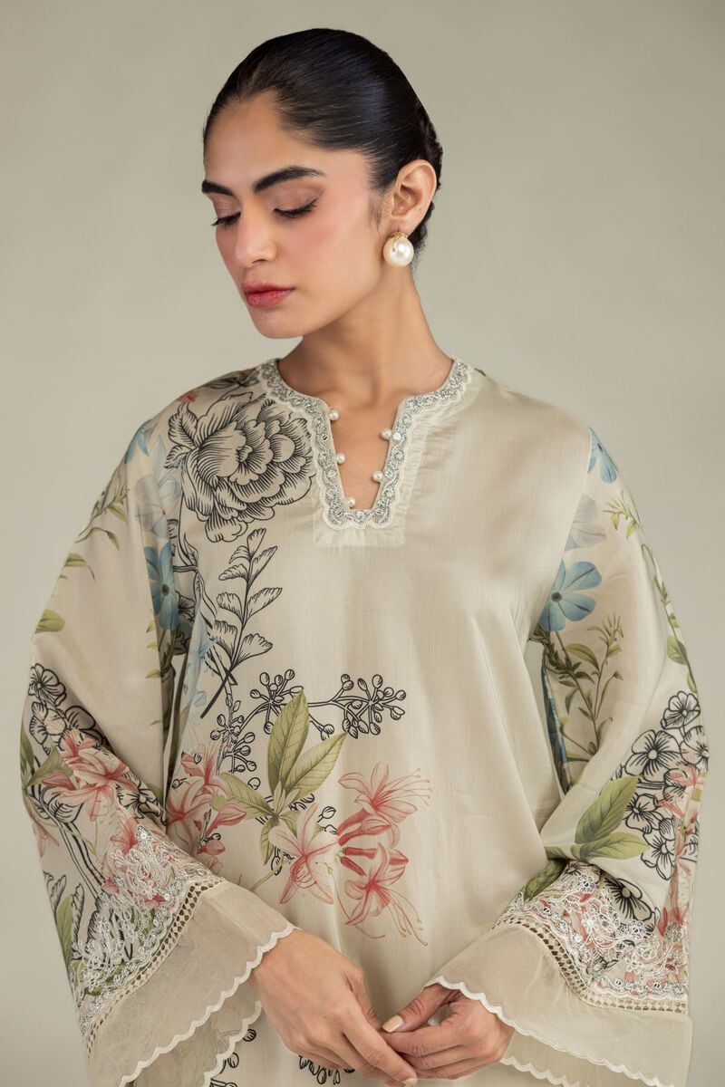 Embroidered | Blended Viscose | Floral Embroidered Kurta | USD 60.00