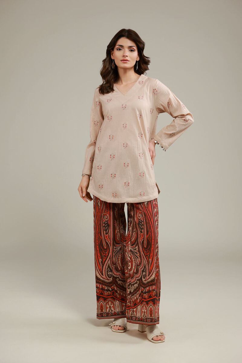 Printed | Cotton Crinkle | Paisley Relaxed Pants | USD 23.00