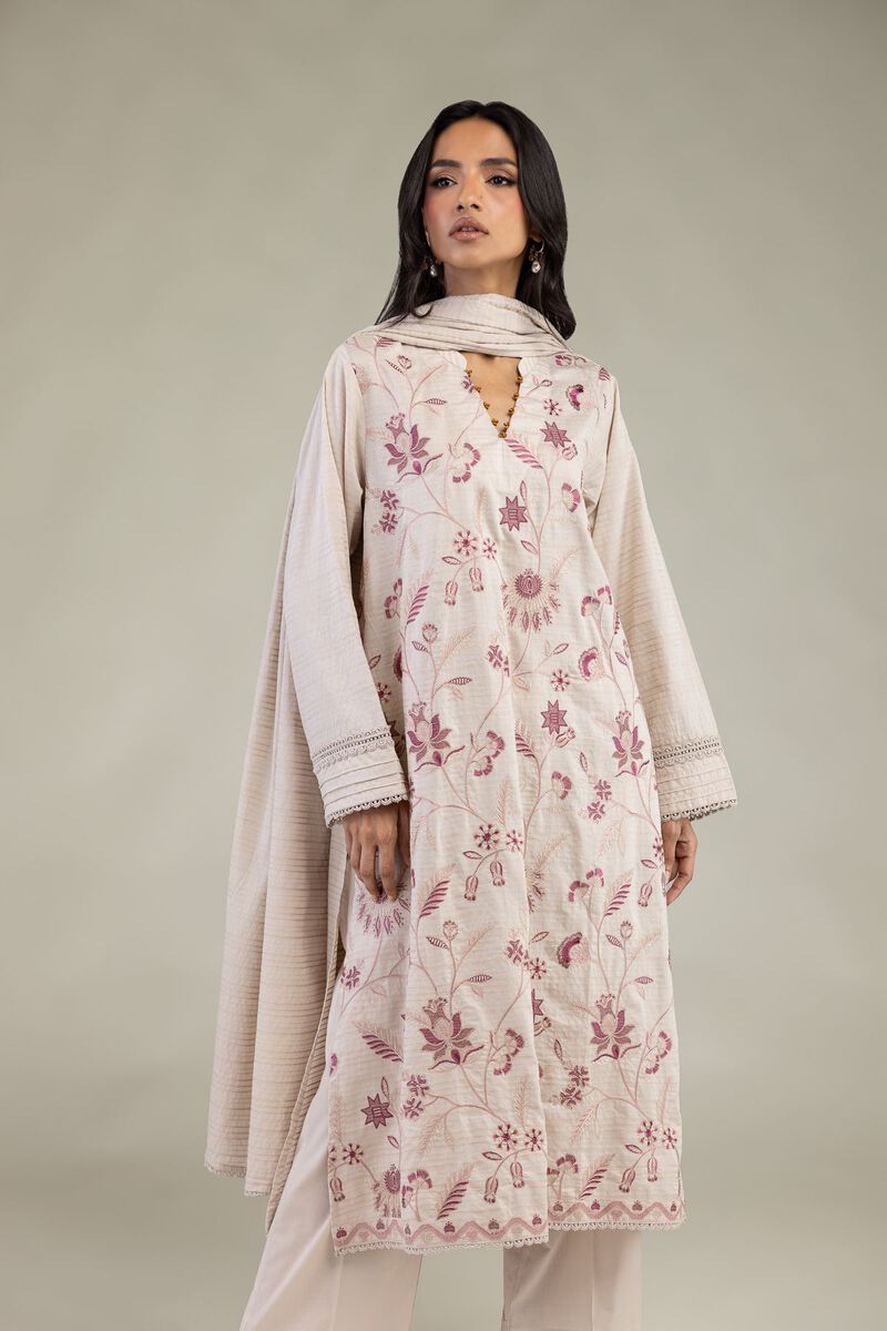 Embroidered | Messuri Dobby | Floral Tailored 3-Piece | USD 85.00