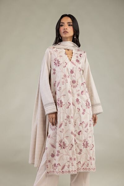 Embroidered | Messuri Dobby | Floral Tailored 3-Piece | USD 85.00