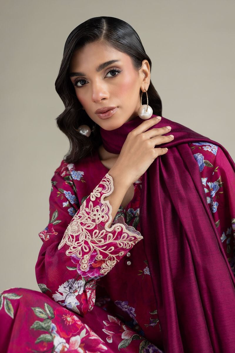 Embroidered | Raw Silk | 3-Piece Tailored Silk | USD 85.00