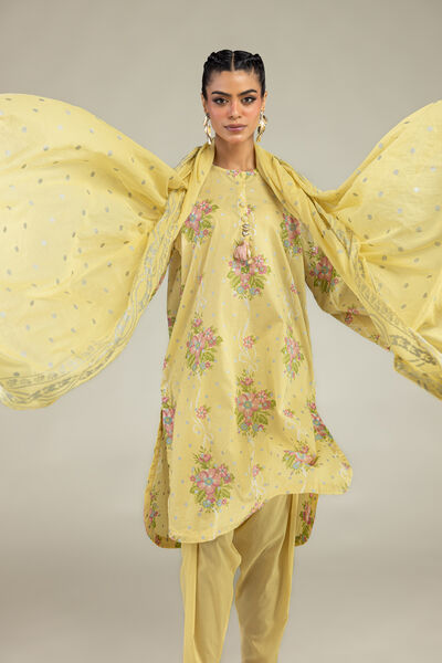 Printed | Lawn | Yellow Lawn Dupatta | USD 30.00