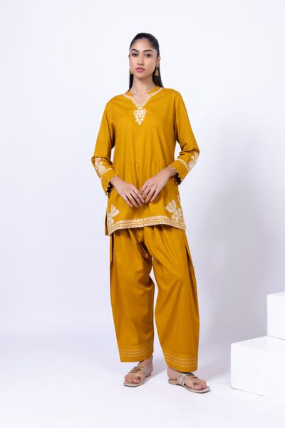 Embroidered | Crosshatch Poplin | Kurta | USD 17.50