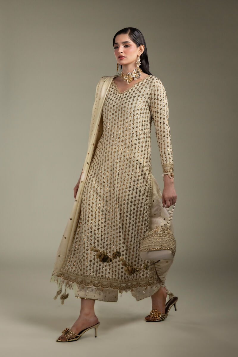 Embroidered | Raw Silk | 3-Piece Co-ord Set | USD 200.00