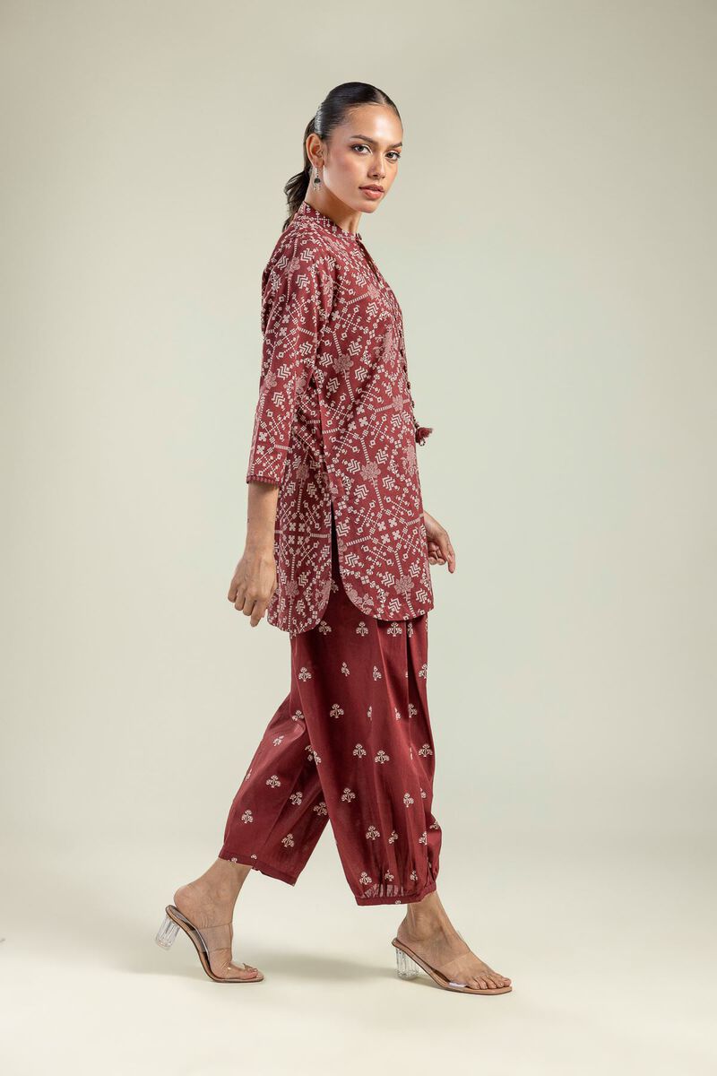 Printed | Cambric | Maroon Cambric Shalwar | USD 25.00
