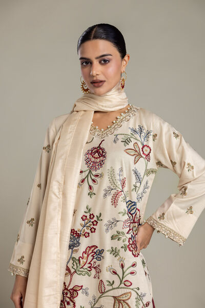 Embroidered | Polyester Silk | Silk Solid Dupatta | USD 35.00