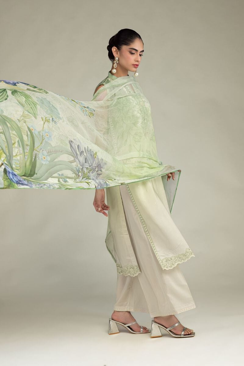 Embroidered | Chiffon | Floral Chiffon Dupatta | USD 30.00