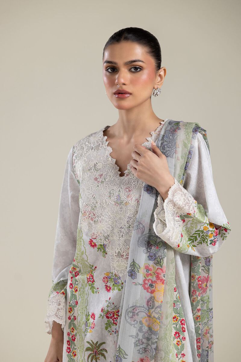 Embroidered | Cambric | Tailored 3-Piece Set | USD 75.00