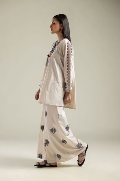 Embroidered |Cotton Dobby | Cotton Dobby Pants | USD 35.00