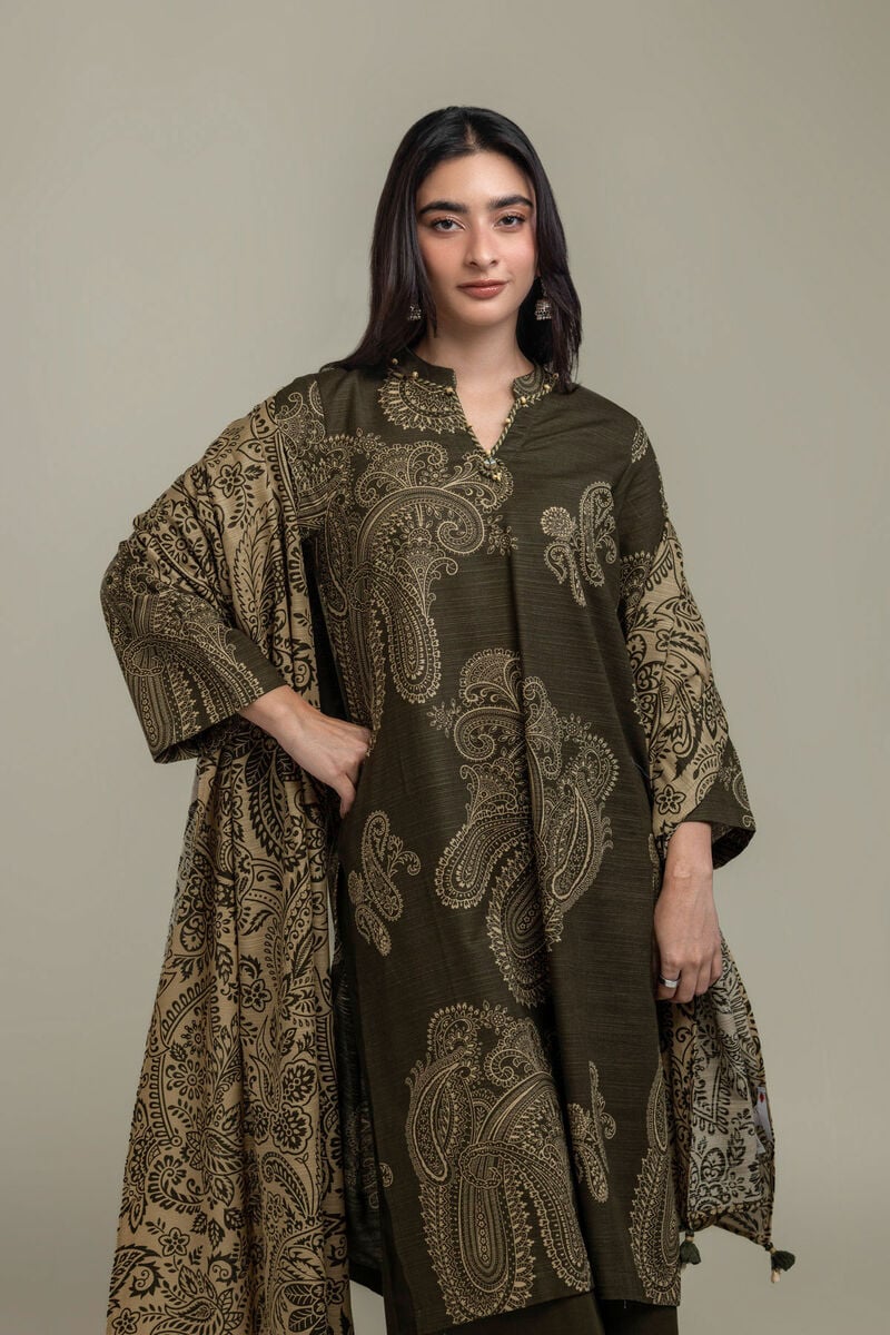 Printed | Light Khaddar | Khaddar 3-Piece Tailored | USD 65.00