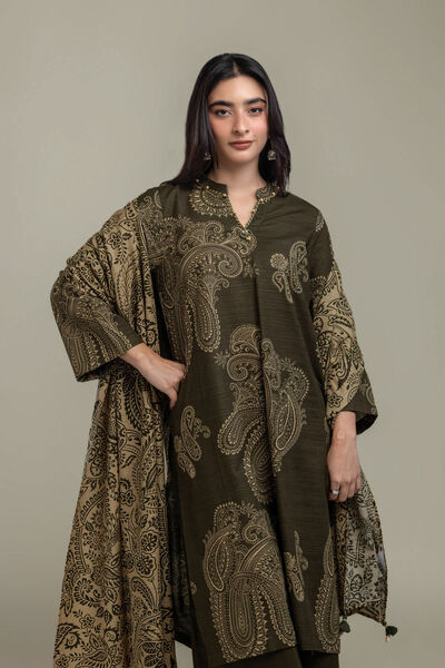 Printed | Light Khaddar | Khaddar 3-Piece Tailored | USD 65.00