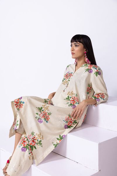 Embroidered | Crosshatch Poplin | Kurta | USD 17.50