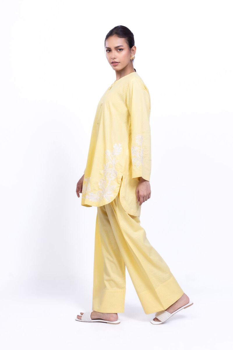 Embroidered | Cotton Dobby | Floral Threadwork Kurta | USD 35.00