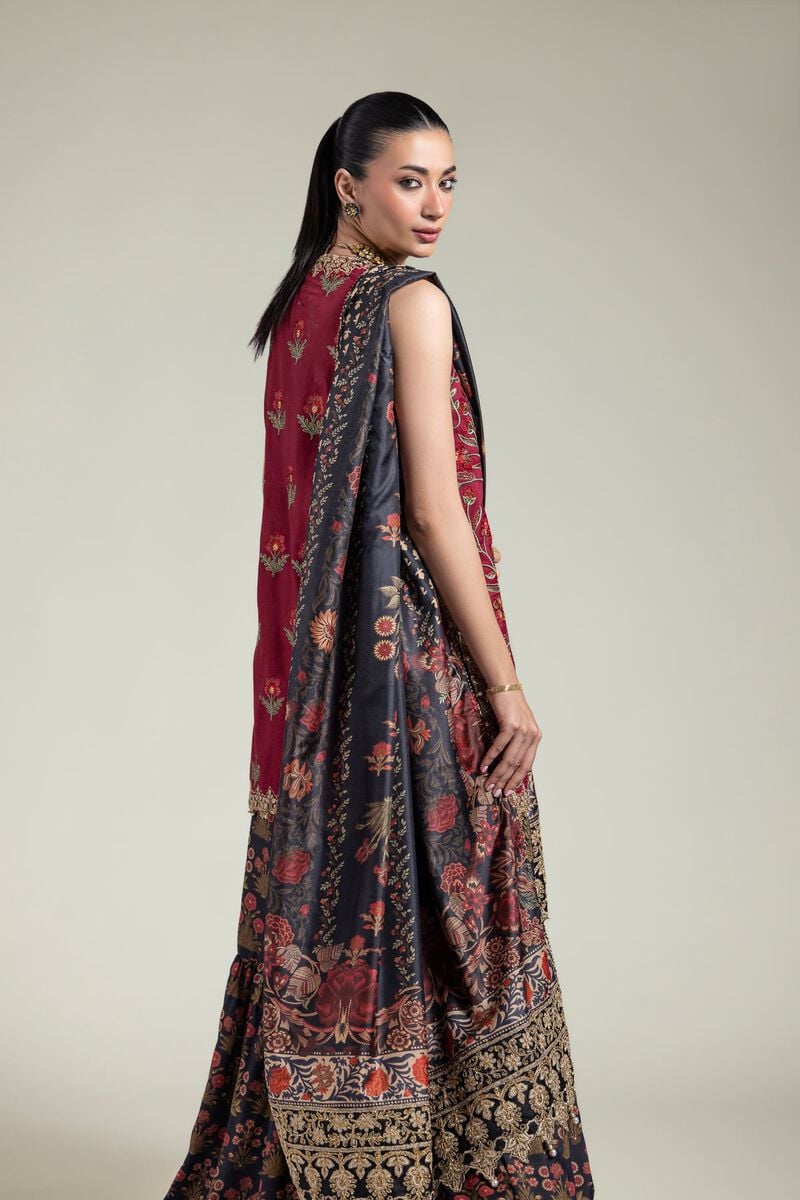 Embroidered | Raw Silk | Three-Piece Silk Set | USD 180.00