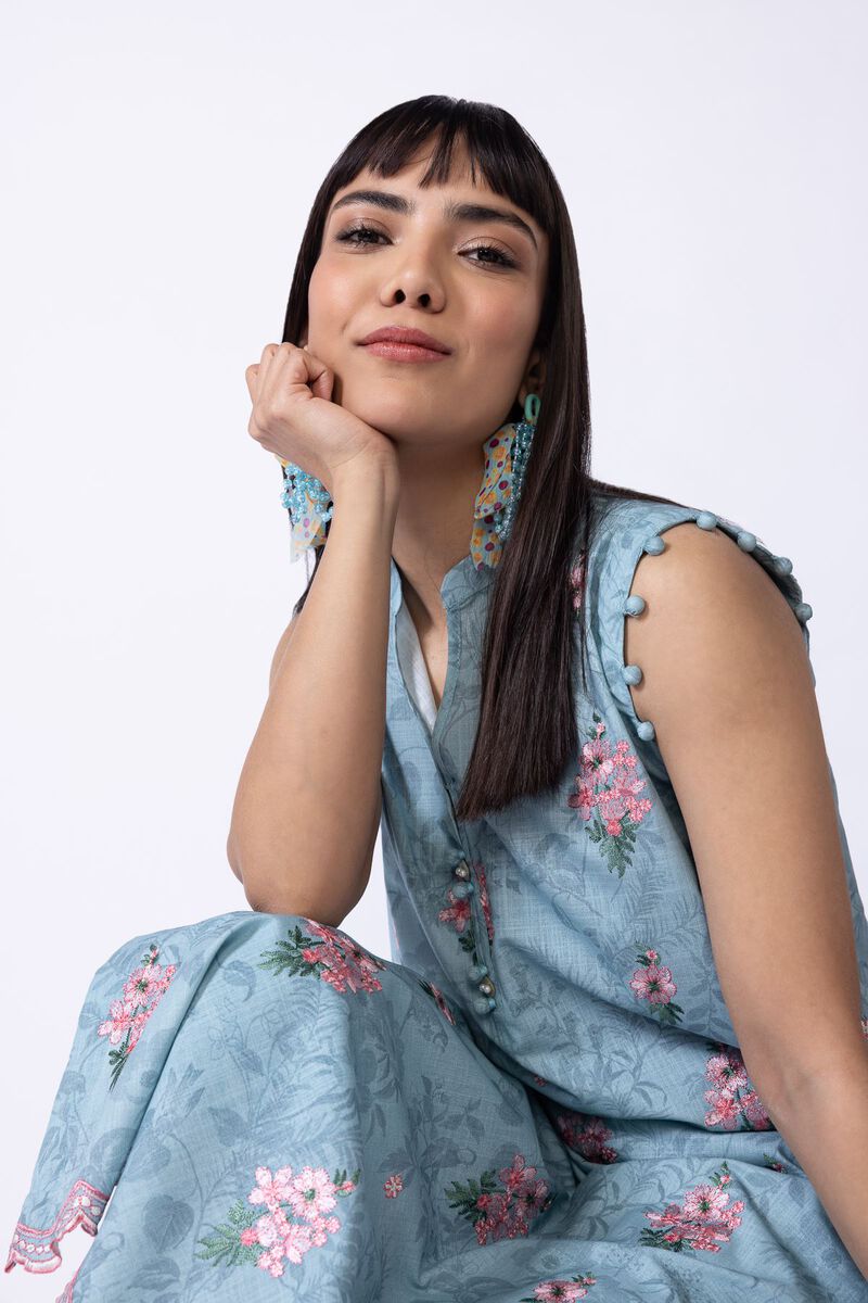 Embroidered | Crosshatch Poplin | Kurta | USD 10.50