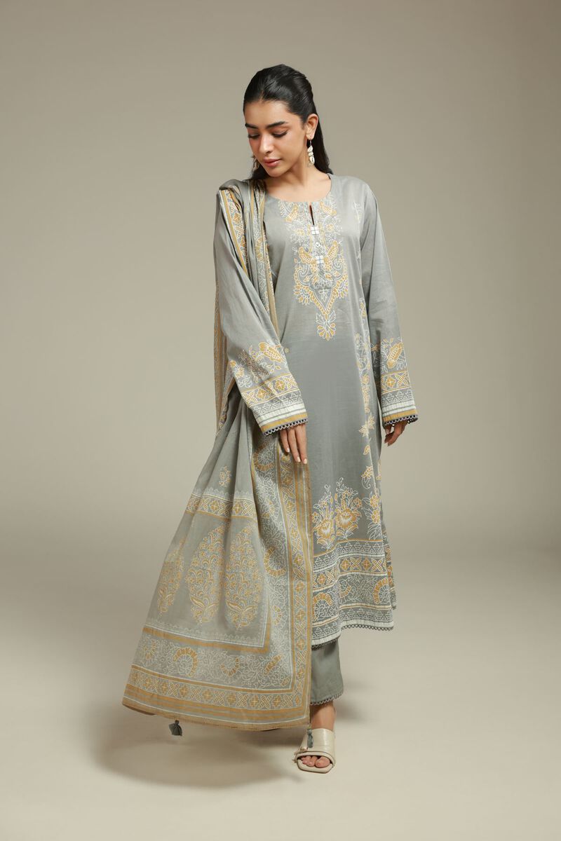 Printed | Cambric | 3-Piece Tailored Set | USD 65.00