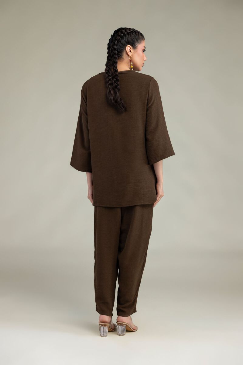 Dyed | Crepe Georgette | Solid V-Neck Tunic | USD 40.00