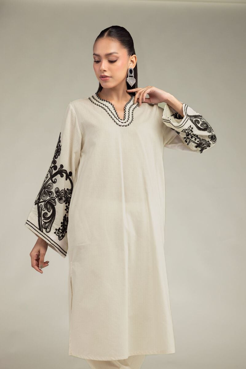 Embroidered | Cotton Dobby | Floral Cotton Kurta | USD 40.00