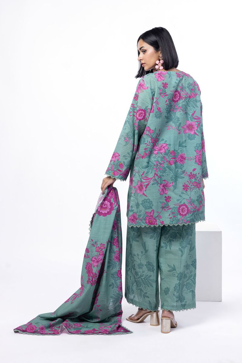 Printed | Textured Cotton | Tailored 3 Piece | USD 45.00