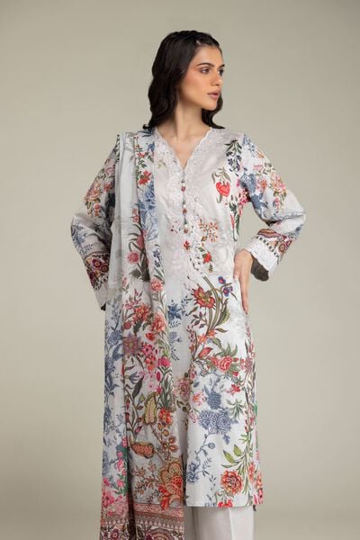 Embroidered | Cambric | Floral Tailored 3-Piece | USD 70.00