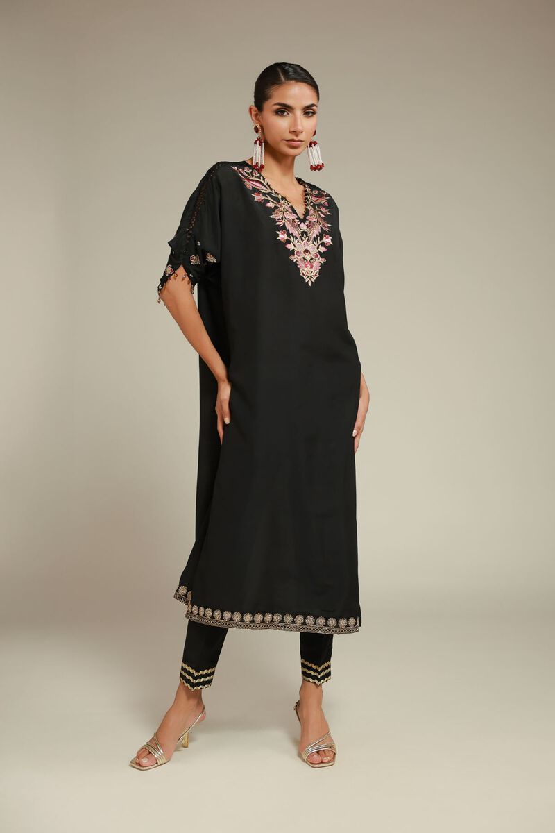 Embroidered | Raw Silk | 2 Piece Co-ord Set | Top and Bottom | USD 65.00